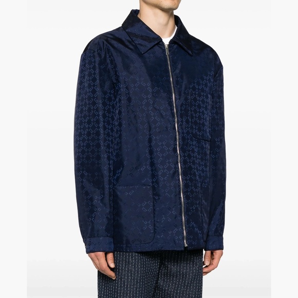 size 52 Givenchy Overshirt Monogram Dark Blue Zipped - Picture 4 of 9